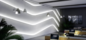 Гипсовая световая 3D панель Zaha Angles
